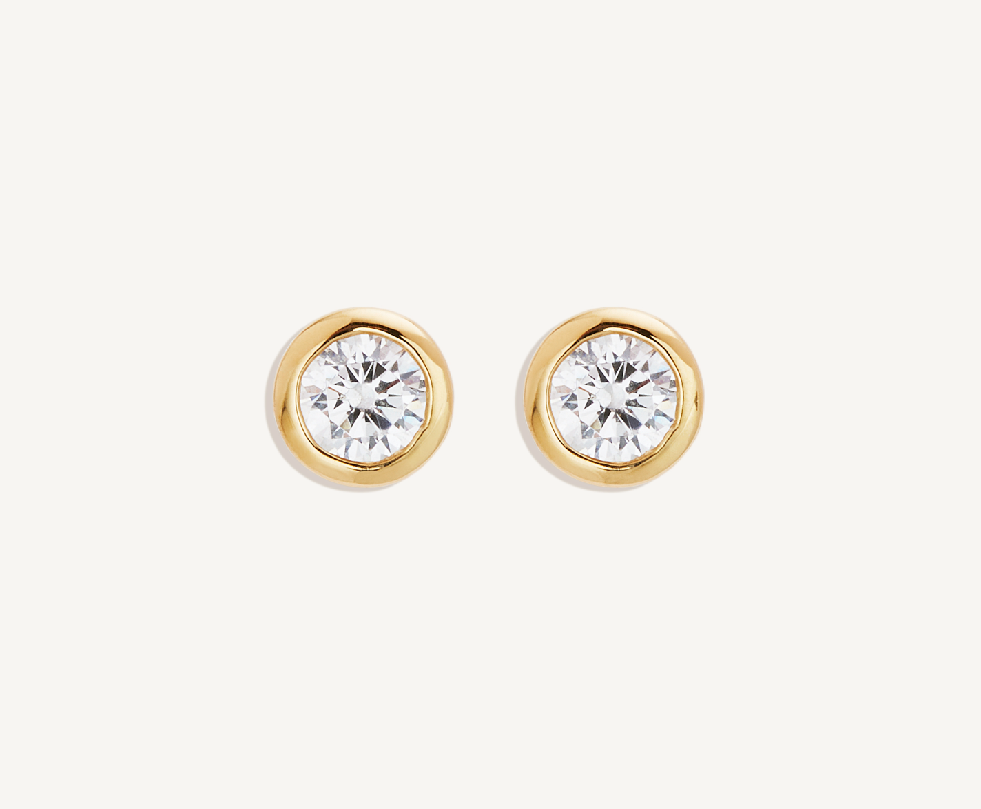 By Charlotte 18k Gold Vermeil Radiant Crystal Stud Earrings