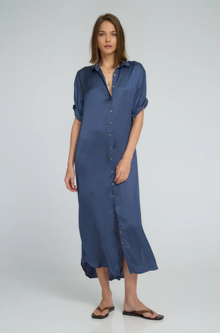 Lilya Hutton Dress - Ocean Blue