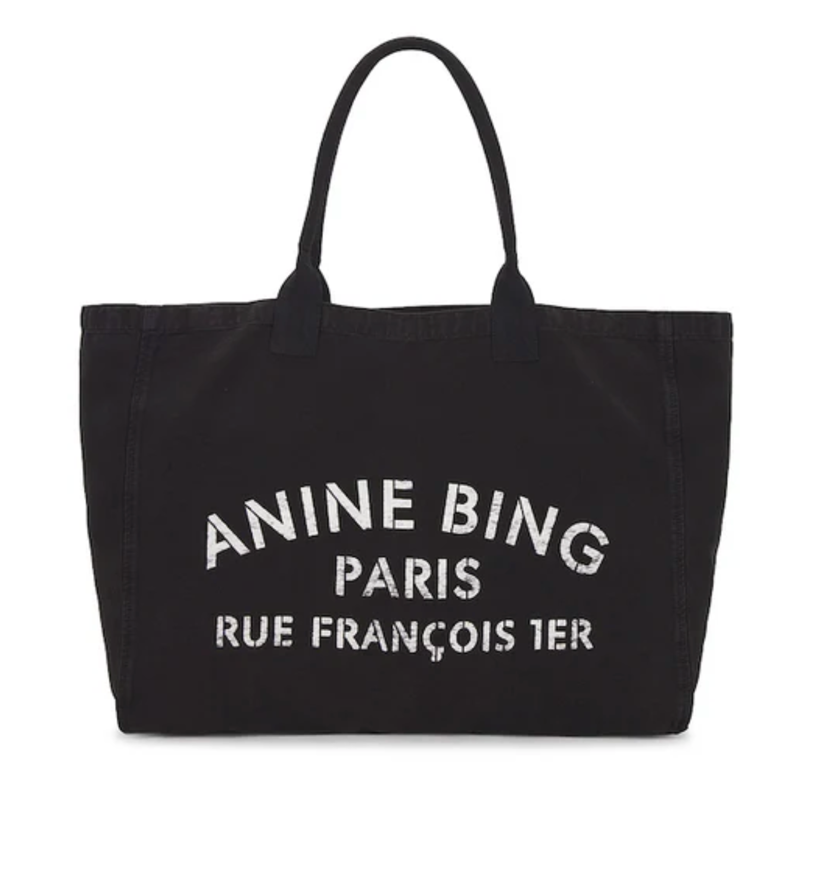 Anine Bing Leo Canvas Tote - Black