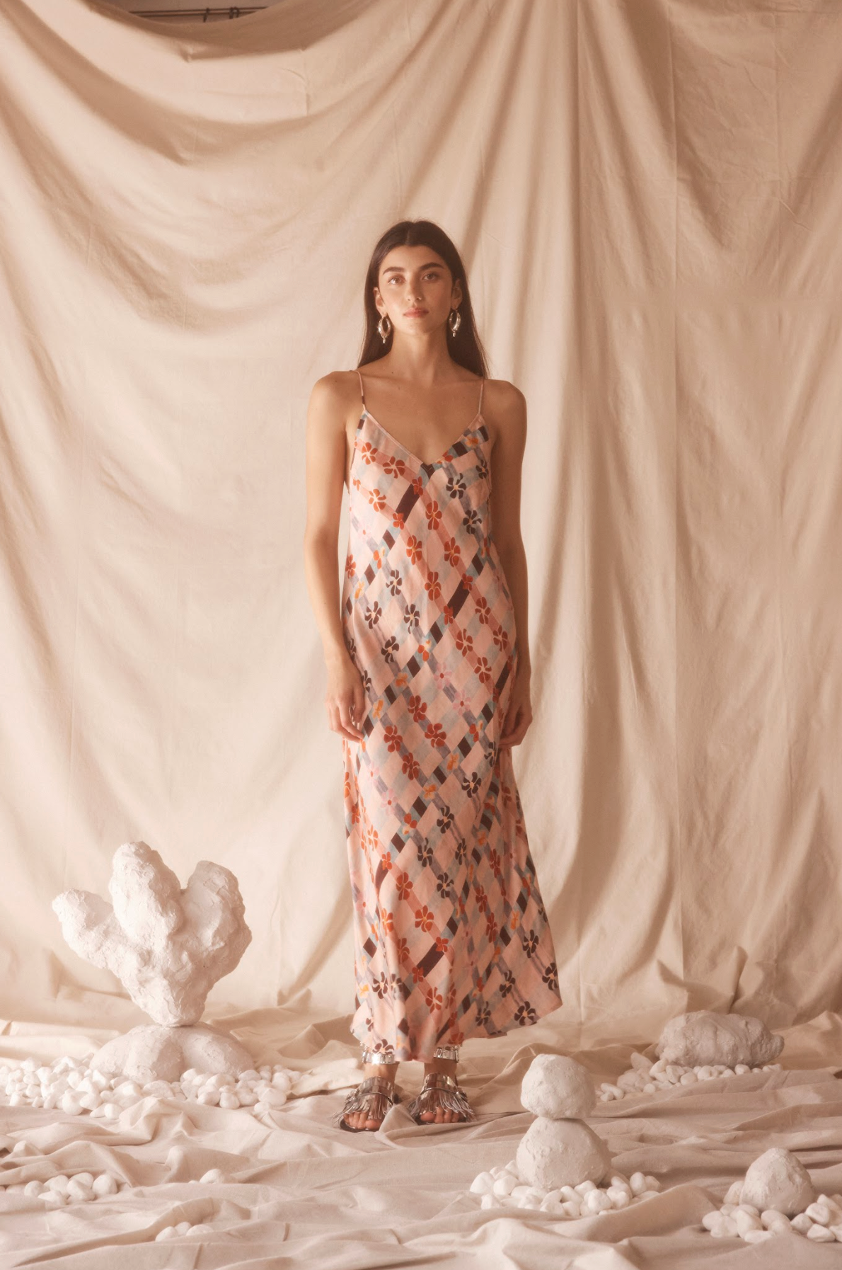 Kinga Csilla Cuore Sia Slip Dress
