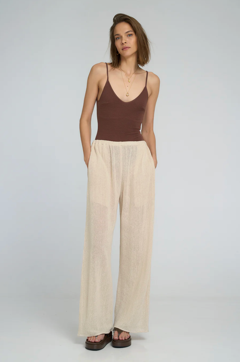 Lilya Fenton Mesh Pant - Natural