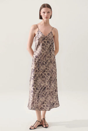 Silk Laundry 90s Slip Dress - Aster Floral