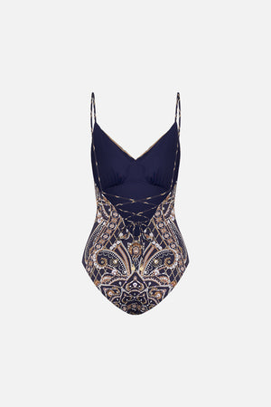Camilla Tie Back V-Neck One Piece - Dance With The Duke