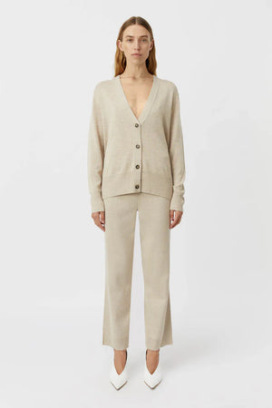 Camilla and Marc Macie V Neck Cardigan - Oatmeal Melange