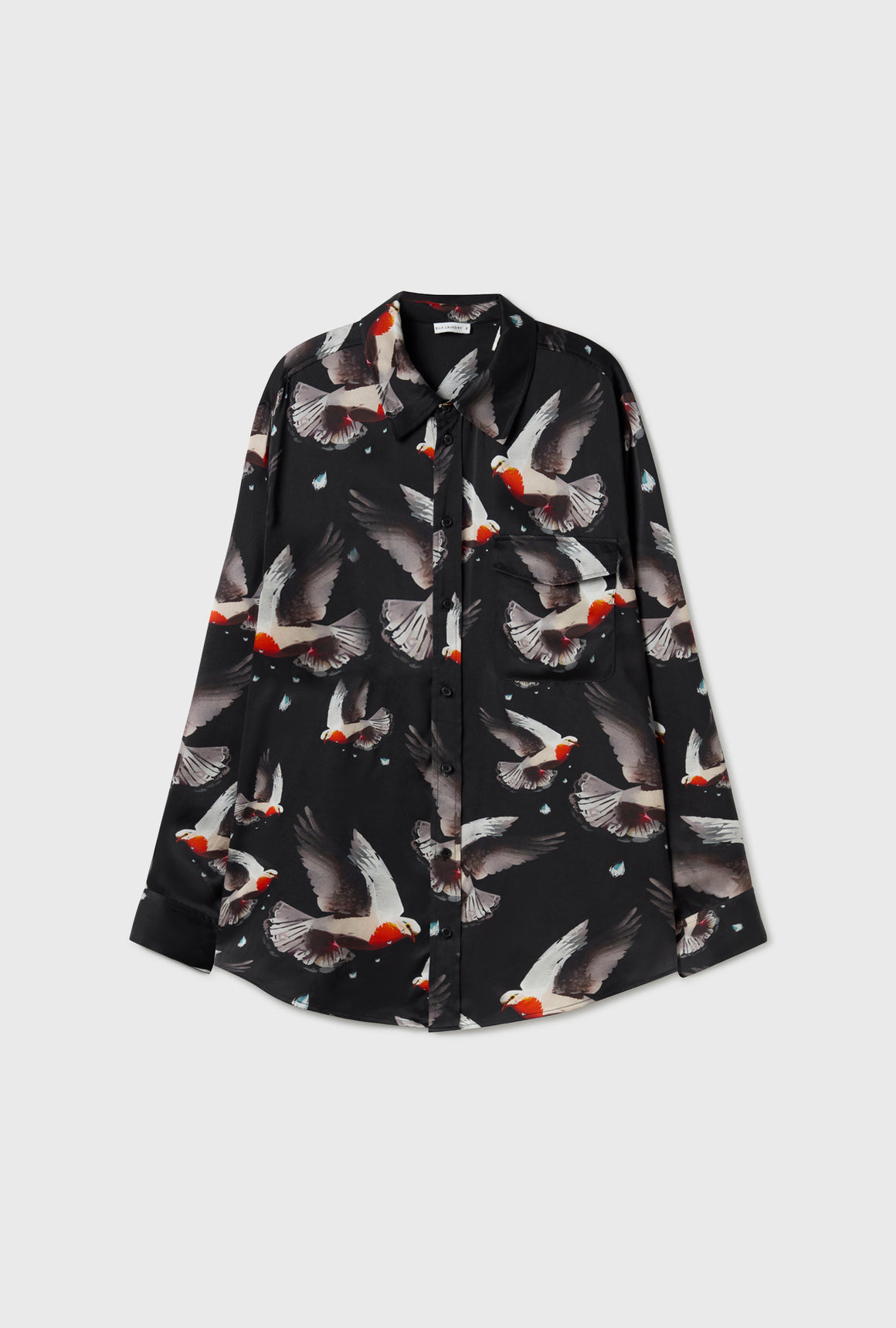 Silk Laundry Boyfriend Shirt - Bleeding Dove