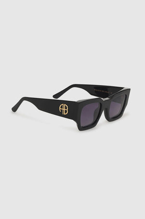 Anine Bing Indio Sunglasses Monogram - Black