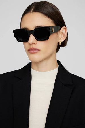 Anine Bing Indio Sunglasses Monogram - Black