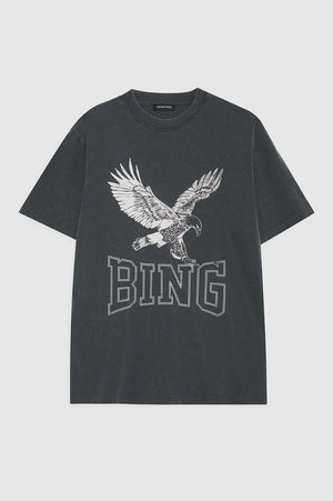 Anine Bing Lili Retro Eagle Tee - Washed Black