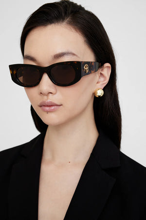 Anine Bing Madrid Sunglasses - Dark Tortoise