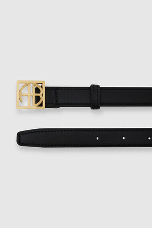 Anine Bing Monogram belt - Black