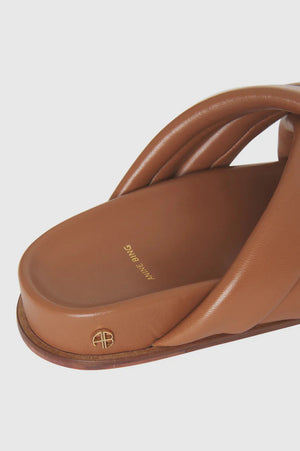 Anine Bing Lizzy Slides - Cognac