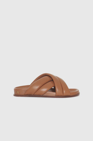 Anine Bing Lizzy Slides - Cognac