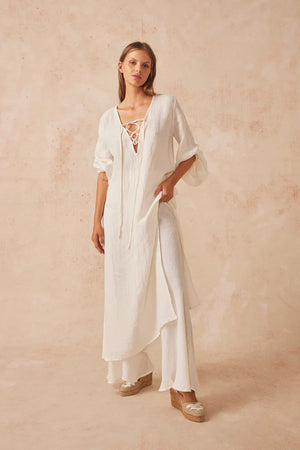 Estilo Emporio Alia Maxi Dress - Brasile Panna