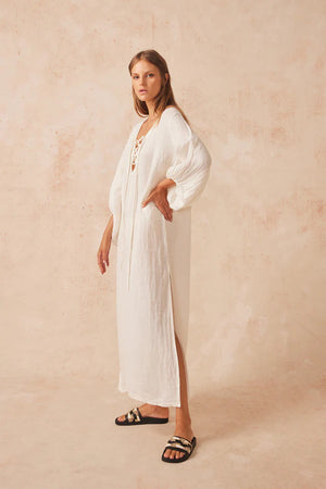 Estilo Emporio Alia Maxi Dress - Brasile Panna