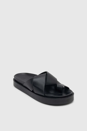 Camilla and Marc Laurel Leather Sandal - Black