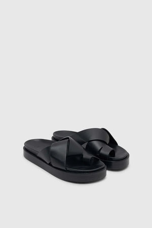 Camilla and Marc Laurel Leather Sandal - Black