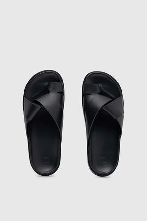 Camilla and Marc Laurel Leather Sandal - Black