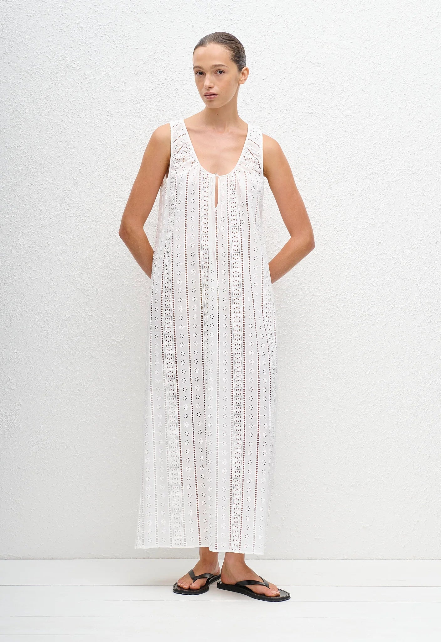 Matteau Broderie Day Dress - White
