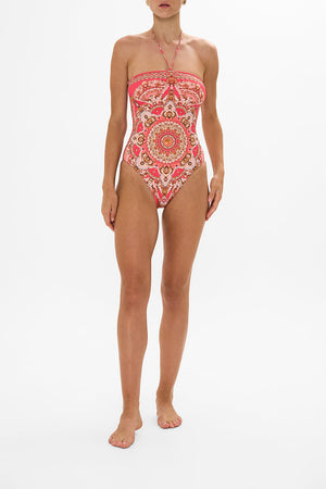 Camilla Bandeau One Piece With Halter Tie - Shell Games