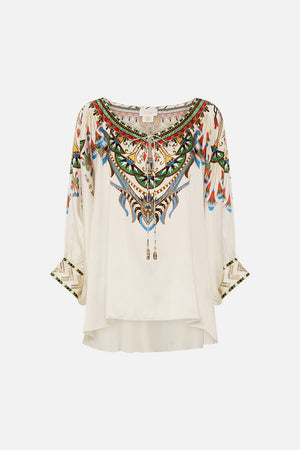 Camilla Raglan Sleeve Blouse With Cuff - Valley Of The Queens