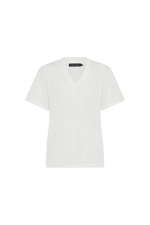 Camilla and Marc Laufey V-Neck Tee - White