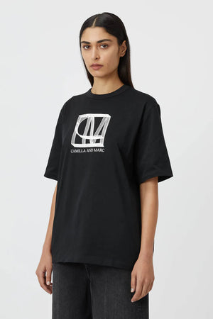 Camilla and Marc Alva Graphic Tee - Black/Soft White