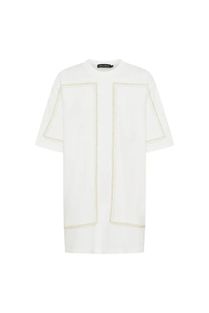 Camilla and Marc Fortuna Cotton Mini Tee Dress - Soft White Lemon Milk