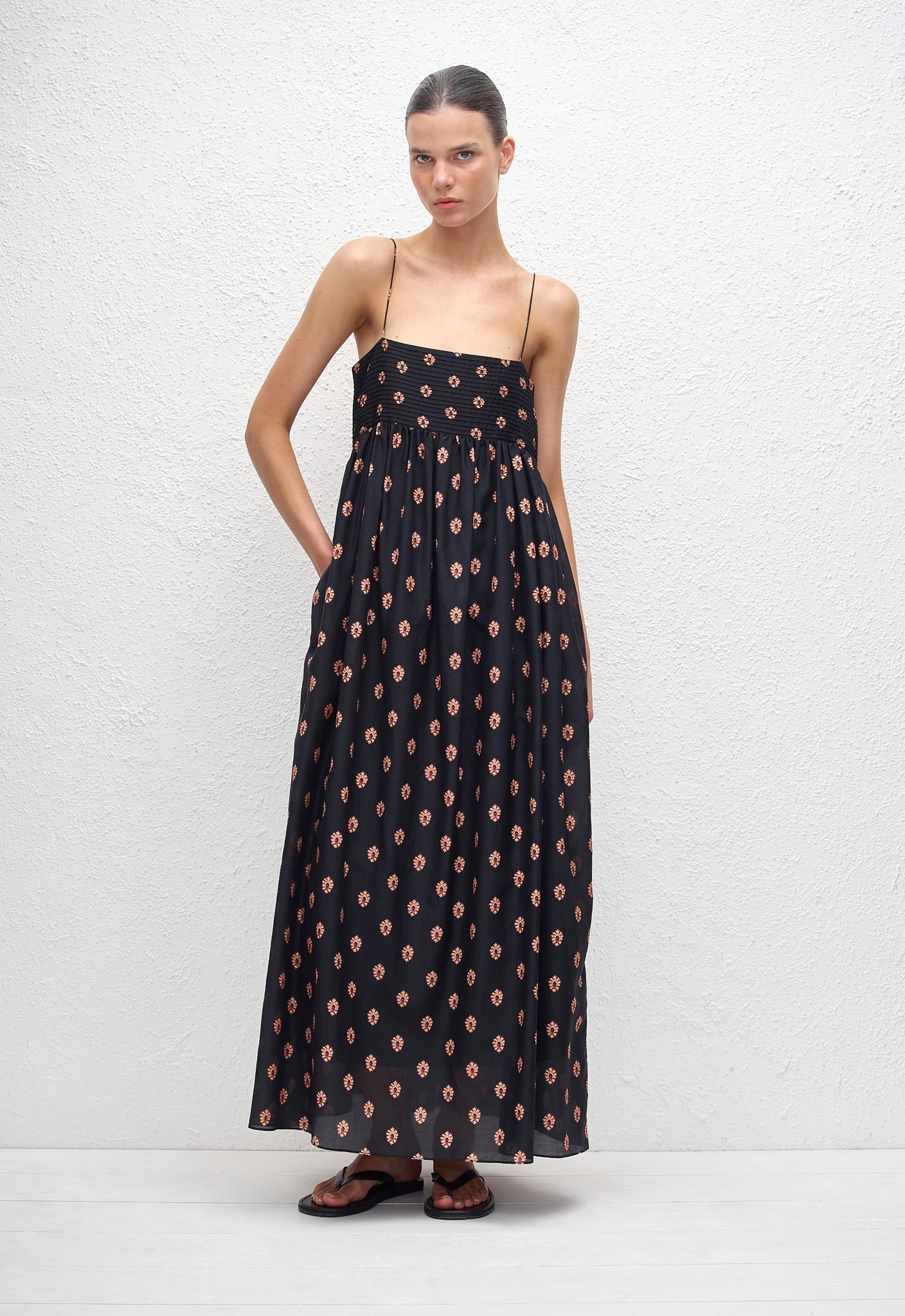 Matteau Empire Pintuck Bodice Dress - Vida