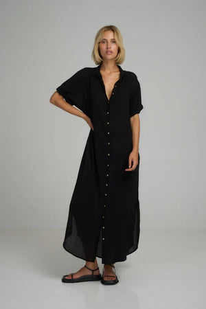 Lilya Hutton Dress - Black