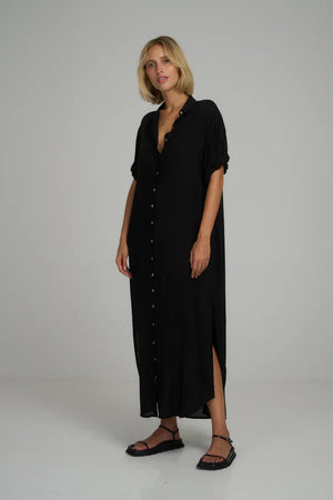 Lilya Hutton Dress - Black