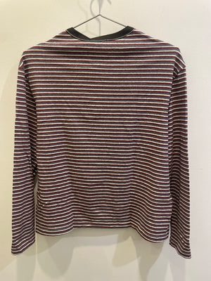 Bassike Vintage Stripe Heritage L/S T.Shirt - Red/White/Blue