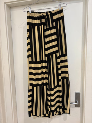 Lilya Fenton Pant - Oxford Block - Black/Chai