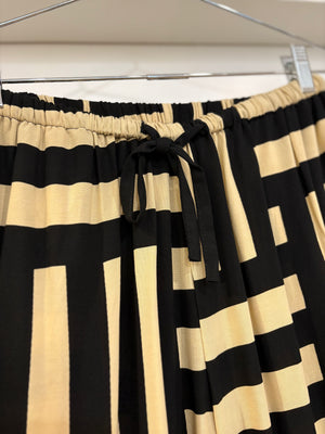 Lilya Fenton Pant - Oxford Block - Black/Chai