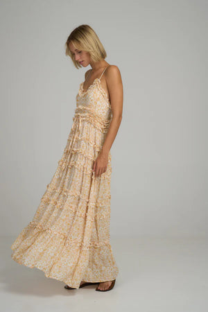 Lilya Ivy Dress Delphinium - Lemon Blush