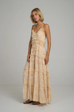 Lilya Ivy Dress Delphinium - Lemon Blush