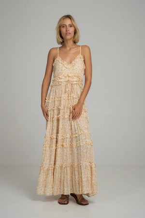 Lilya Ivy Dress Delphinium - Lemon Blush