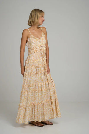 Lilya Ivy Dress Delphinium - Lemon Blush