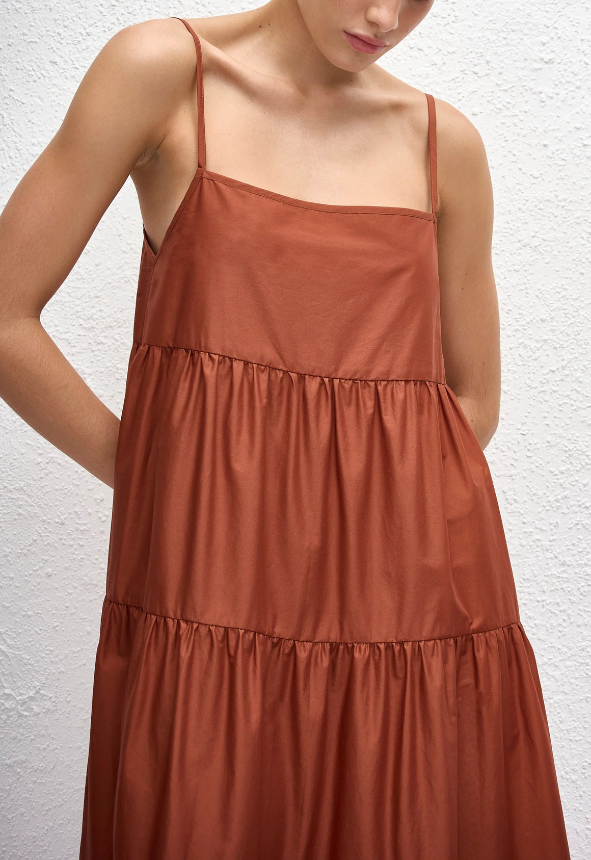 Matteau Tiered Sundress - Garnet