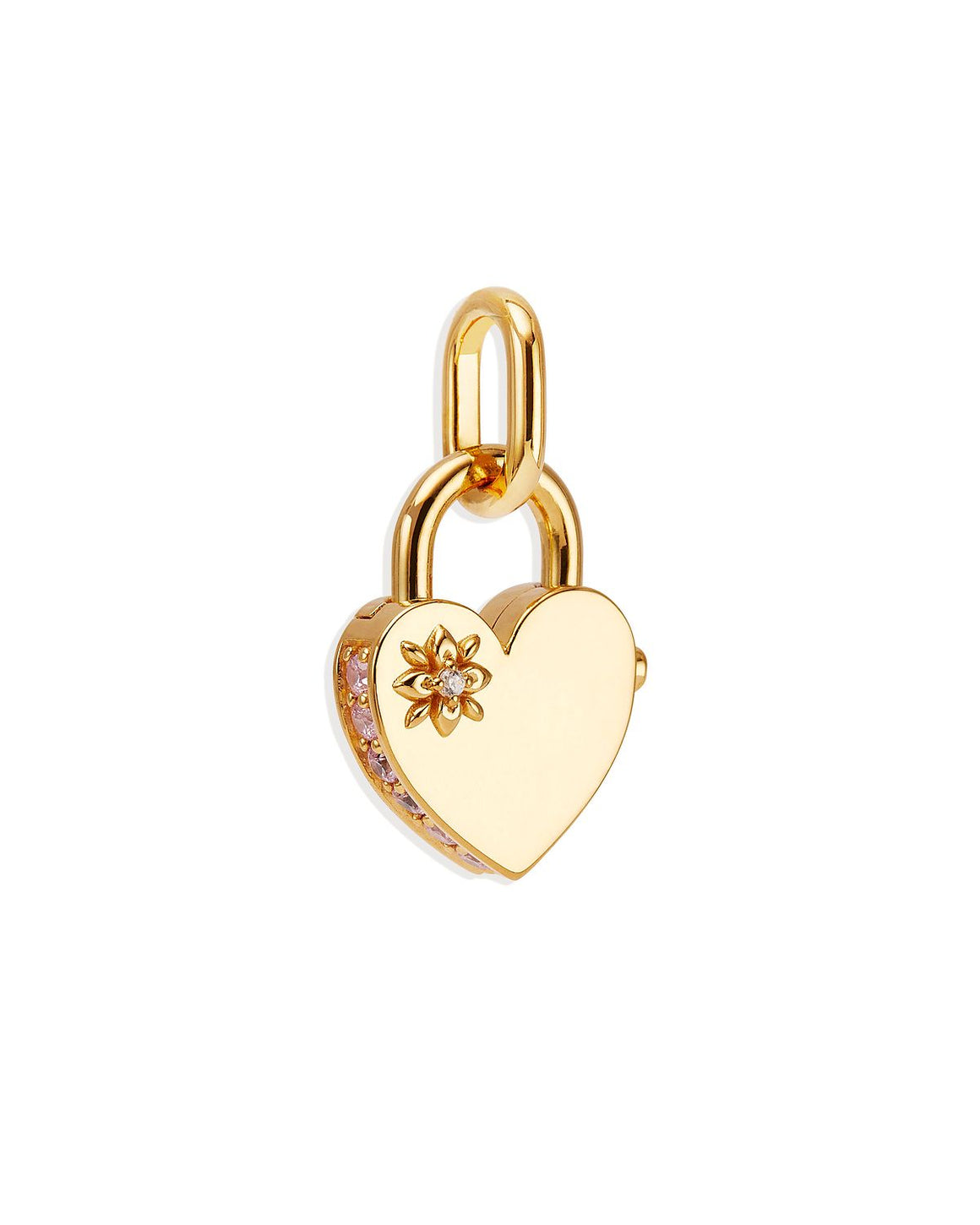 By Charlotte Connected Hearts Padlock Pendant in 18k Gold Vermeil