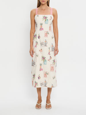 Kivari Lyra Tie Back Midi Dress