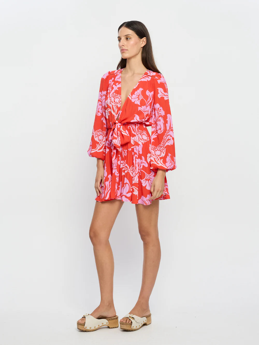 Kivari Olina Tie Front Mini Dress