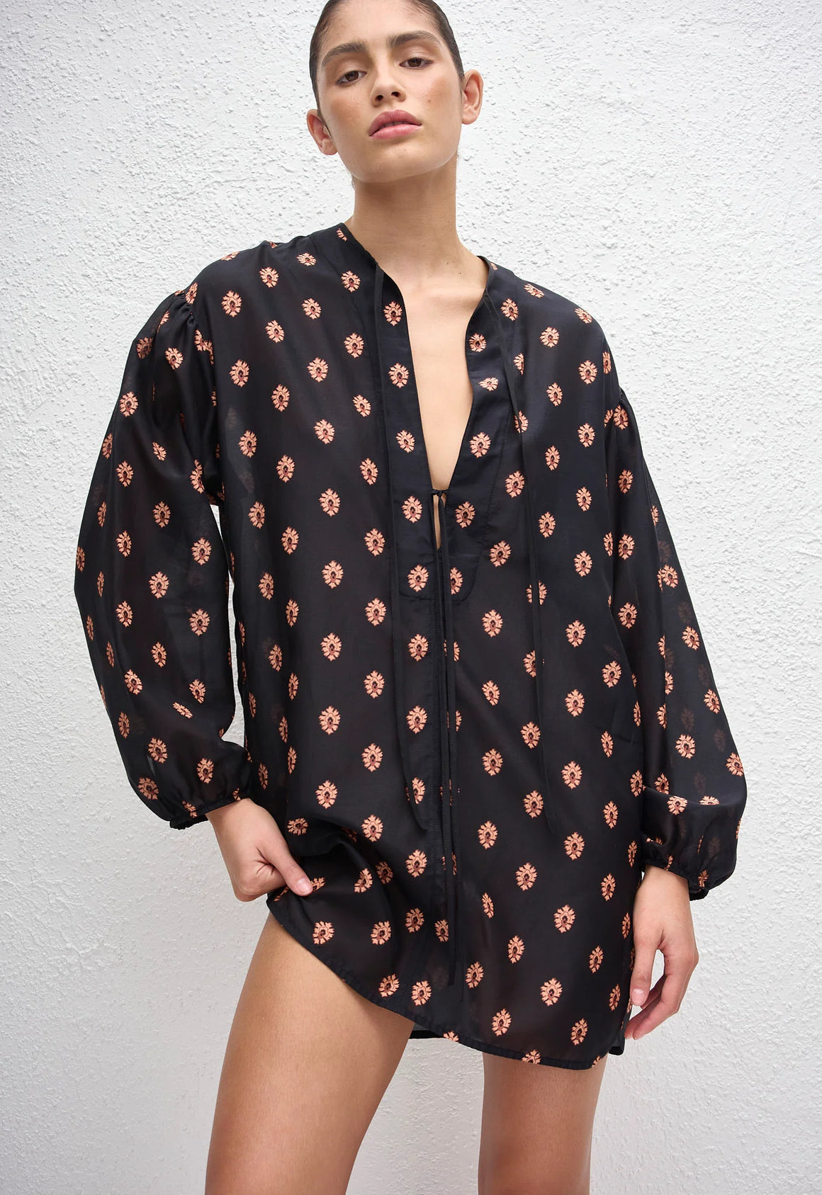 Matteau Popover Mini Tie Dress - Vida