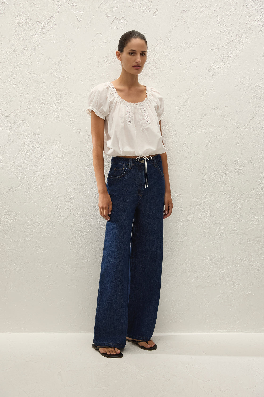 Faithfull the Brand Gabi Top Fernanda Lace Antique White