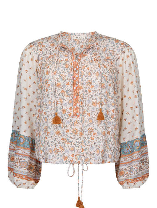 Spell Sunshine Bandit Blouse - Desert Sage