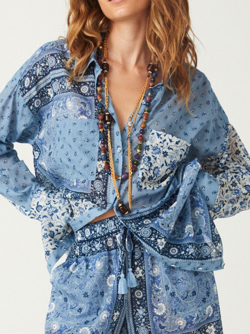 Spell Sunshine Bandit Shirt Dress - Chambray