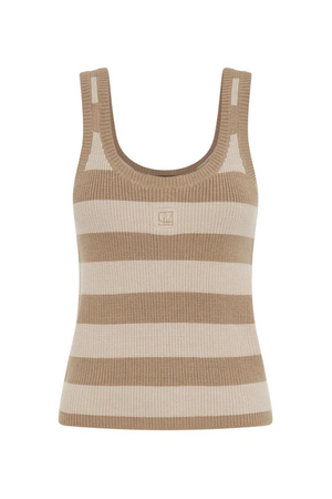 Camilla and Marc Umi Knit Tank - Tan and Cream