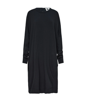 Bassike Circle Jersey Long Sleeve Dress - Black