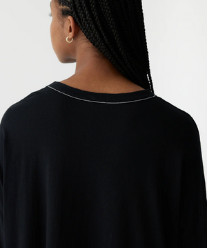 Bassike Boxy Heritage L/S T.Shirt - Black