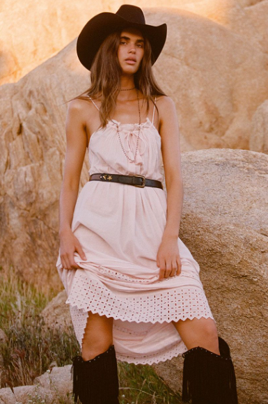 Spell Love In The Afternoon Lace Maxi Dress - Rose Water