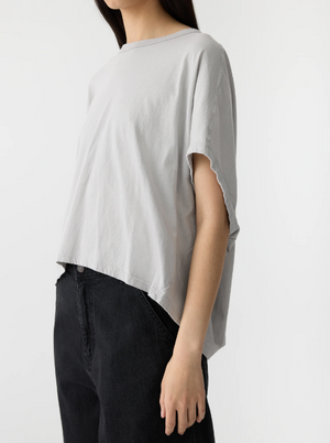 Bassike Slouch Circle Tank - Oyster Grey